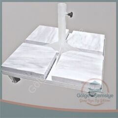 ŞEMSİYE AYAĞI 105X105 CM. 320 KG. TEKERLEKLİ VE MERMER AĞIRLIKLI
