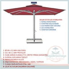 100 MM GÖVDELİ KAŞ ENJOY TELESKOPİK ŞEMSİYE (KARE)