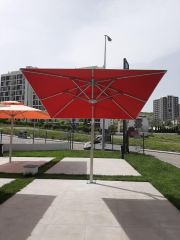 84 MM GÖVDELİ ALAÇATI YANDAN DİREKLİ SABİT ŞEMSİYE (KARE)