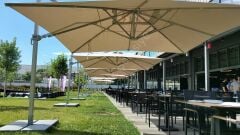 84 MM GÖVDELİ ALAÇATI ELİT YANDAN DİREKLİ KATLANIR ŞEMSİYE (KARE)