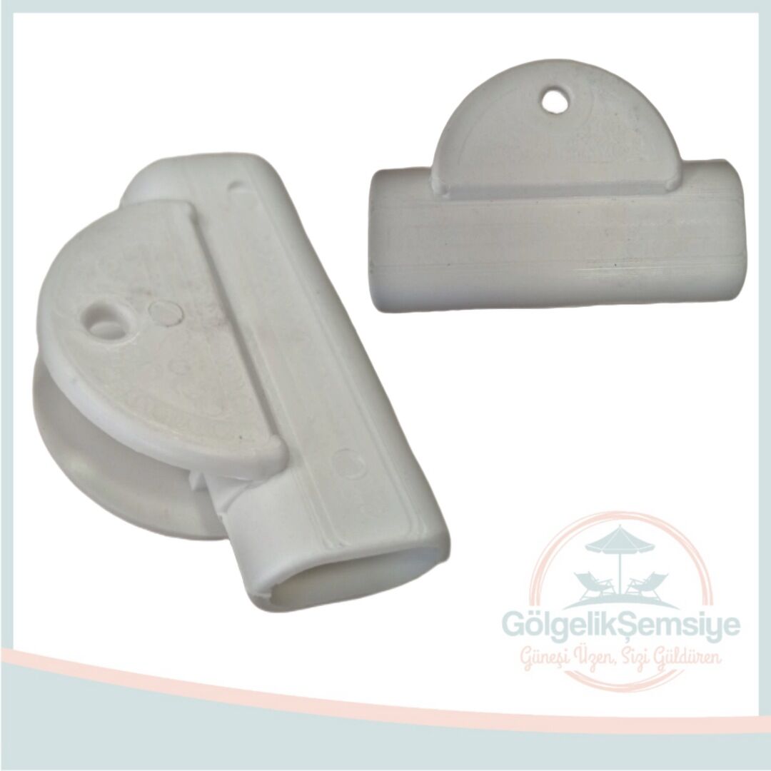 50 MM. GÖVDELİ KARE VE YUVARLAK ŞEMSİYE PLASTİK PROFİL ÜSTÜ DİRSEK BAĞLANTI ELEMANI