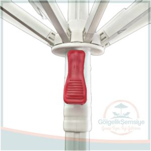40 MM. GÖVDELİ 3 M. YUVARLAK MANDALLI SİSTEM ŞEMSİYE SAÇAKLI TT003-P